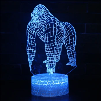 3D лека нощ LED За Домашен интериор Аниме Фигурка на Дете Украса на Масата Украса за Стаите в Триизмерен Лампа