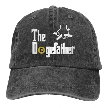 Бейзболна шапка The Dogefather, Мъжка шапка Elon Musk The DogeFather, Забавни Шапки, цветни дамски летни шапки