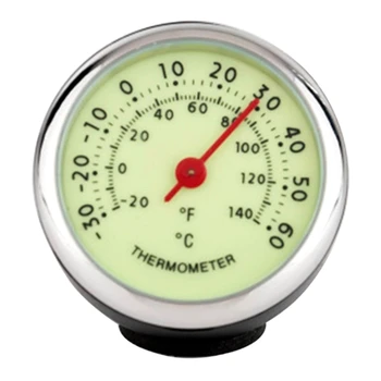 Малък Кръг Термометър с Наклеенным Температурен Сензор ℃/ ° F Дисплей за Автомобилната Домакински 40 мм Панел Diamter Преносим