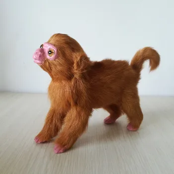 пластмаса и кожа кафява маймуна около 17x13 см имитация на маймуни труден модел за декорация на дома, работния плот играчка, подарък w3707